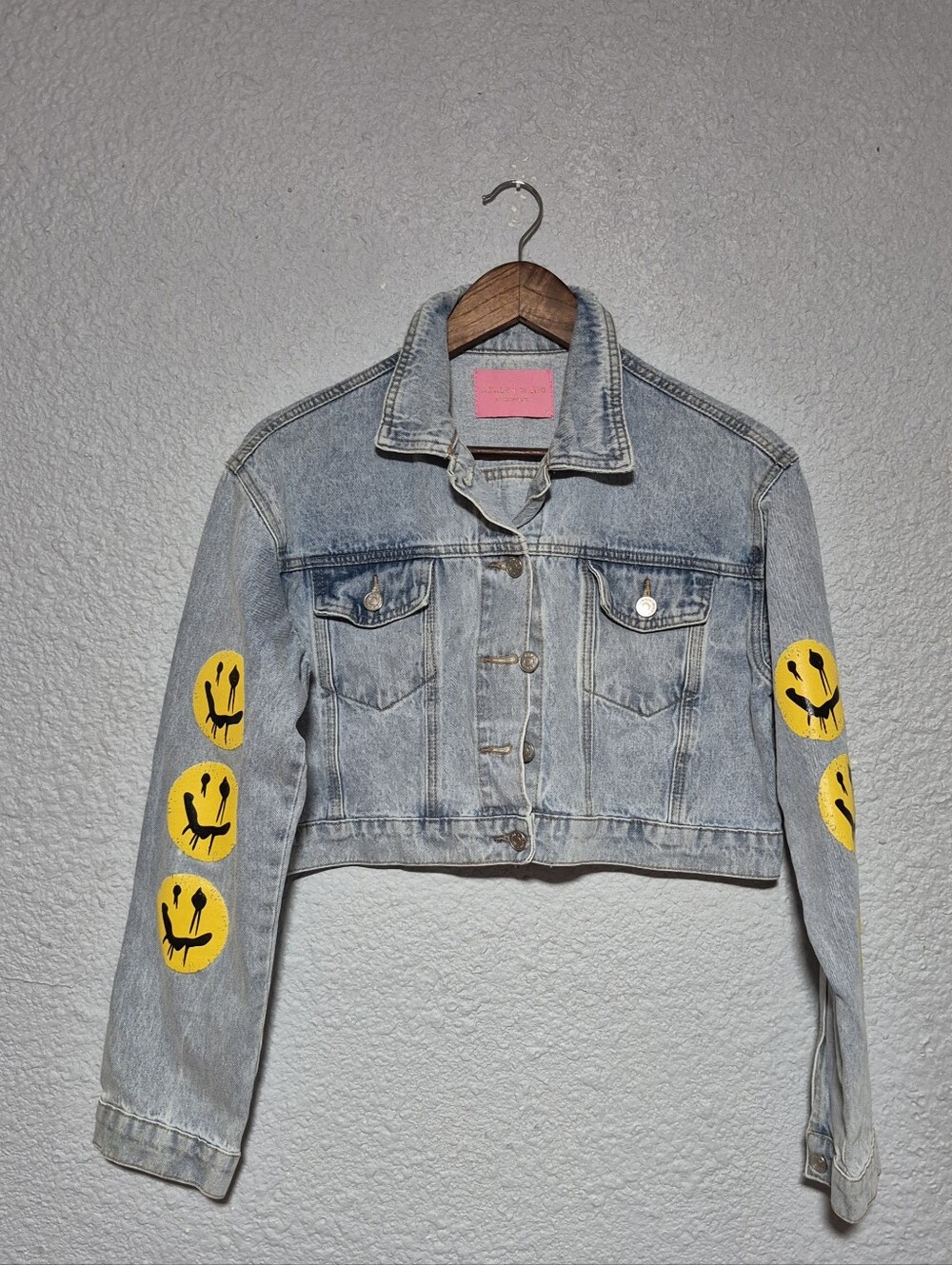 Azalea Wang Cropped Denim Jacket